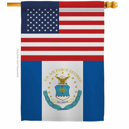 GUARDERIA 28 x 40 in. US Retired Air Force House Flag with Armed Forces Double-Sided Vertical Flags  Banner GU3888785